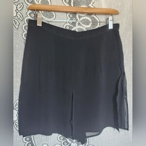 Ashlee - Black Sheer Skort - (10)